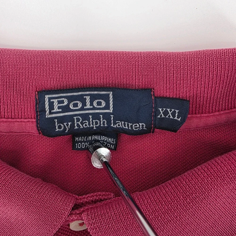 Polo Ralph Lauren Polo Shirt Mens XXL Heritage Pique Cotton Berry Pink Classic
